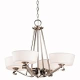 Kichler Lighting 42713CLP 4 Light Livingston Chandelier, Classic Pewter