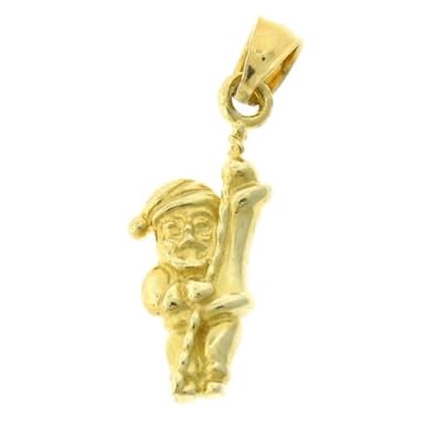 Cheap Girls Jewelry Dazzlers Solid 14k Gold 3D Santa Clause Charm Pendant Available in three colors from jewelsberry (weights: 2.3 grams only) For Sale