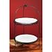 2 TIER RACK WITH PLATES - 2 TIER WIRE RACK WITH ROUND PORCELAIN PLATES