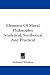 Elements Of Moral Philosophy: Analytical, Synthetical And Practical