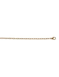 18K Gold Pink Flat Oval 2.2mm Necklace 20 Inch