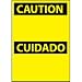 Bilingual Aluminum Sign - Caution Blank