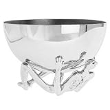 New Carrol Boyes Salad Bowl Man Base & Silver Bowl Pewter High Quality Modern Design Beautiful