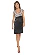 The Olian Black & White Stripe Dolly Cap Sleeve Dress with Side Pockets.
