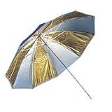 JTL 40 Silver & Gold Reflective Photographic Umbrella with Black Back