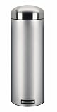BRABANTIA 346941 Mülleimer Retro bin 20 L Slimline mit Pedal und Scharnier matt steel