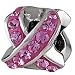 Authentic SilveRado PINK RIBBON Breast Cancer BEAD fits European Charm Bracelet