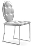 Zuo Modern Furniture Design Goth Dining Chair Silver (Set Of 2) Leatherette ....