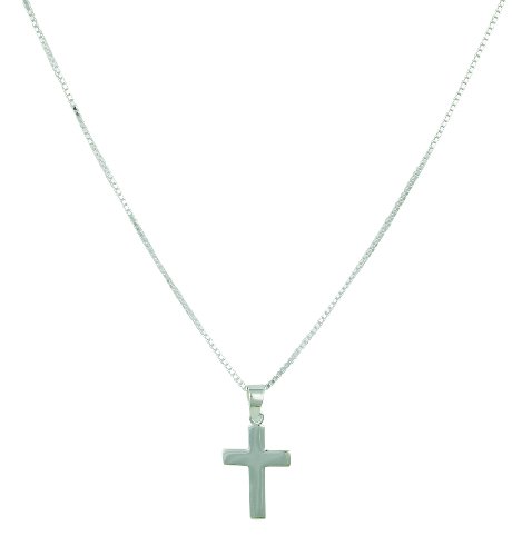 Instinct Silver 074 Cross Pendant on Adjuster Chain 16-18