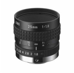 Pentax C22516KP 25mm F1.8-C C-Mount Lens, W/Locking Screw