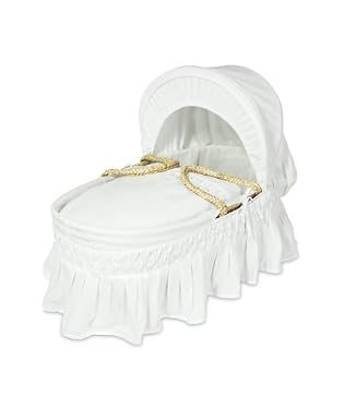 Mothercare Pleat Moses Basket - White