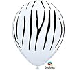 12 Zebra Striped 11" Latex Balloons