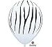 12 Zebra Striped 11" Latex Balloons