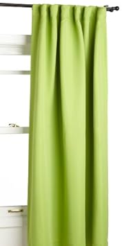 Eclipse Twill 52-Inch by 84-Inch Thermaweave Blackout Panel Lime