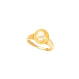 14K Yellow Gold Golden Colored South Sea Pearl Ring