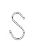 Kimco Rail-way Pack of 6 S-Hooks, Chrome