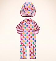 Safe in The Sun Spotted Swimsuit & Hat