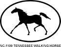 TENNESSEE WALKING HORSE Oval Bumper Sticker