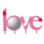 Love Mirror Coat Hook Photo Holder - Pink