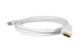6ft Mini Displayport Male to HDMI Male Cable (Pure White, Set of 1)