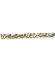 11mm 14k Fancy Hollow Bracelet 7"