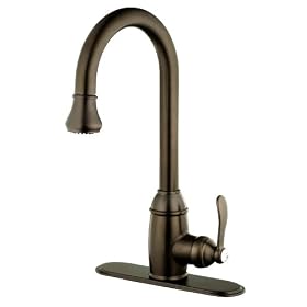 Belle Foret BFN16001ORB Pull Down Kitchen Faucet, Oil Rubbed Bronze