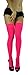 ToBeInStyle Women's Nylon Thigh High Schoolgirl Opaque Stockings (Hot Pink)