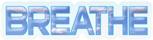 Blue Breathe Small Bike Sticker Cool Hippie Sticker Hippy Decals