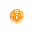 Chessex Borealis Orange with white d12 Dice