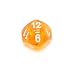 Chessex Borealis Orange with white d12 Dice