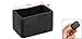 Rubber Rectangle Cap Table Chair Leg Protector 25mm x 38mm Black