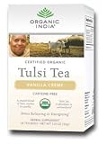 Organic India Tulsi Vanilla Crème Tea 18 Bags Per Box 1 Box