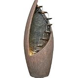 Multi Layered Light Up Vase Style Fountain (light brown) (43H x 17W x 17D)