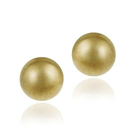 18K Gold over Sterling Silver 6mm Ball Stud Earrings