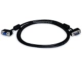 6FT Ultra Slim SVGA Super VGA Shielded M/F Monitor Cable w/ ferrites