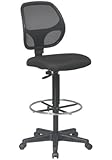 Deluxe Mesh Back Drafting Chair with Adjustable Footring