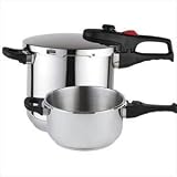 New Practika Plus Stainless 4&6 Qt. Super Fast Pressure Cookers Easy fit lid Ergonomic handles 31IOyALJm1L. SL160 New Practika Plus Stainless 4&6 Qt. Super Fast Pressure Cookers Easy fit lid Ergonomic handles