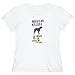T-Shirt Woman White  American Bulldog ... Friendship , Power , Endurance , Courage !  Dog