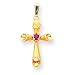 14k Ruby Cross Pendant