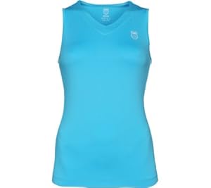 K-Swiss Women's Side Panel Sleeveless,Fiji Blue/Black,US S