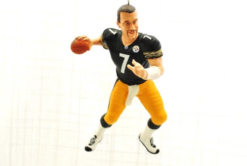 Pittsburgh Steelers Ben Roethlisberger 6 inch action NFL rare Limited Edition Hand painted XMAS Tree Ornament
