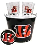 Cincinnati Bengals Pint and Beer Bucket Set | NFL Beer Bucket and Pint Glasses