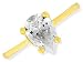 9ct Gold Pear-Shaped Cubic Zirconia Solitaire Ring