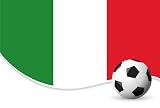 Italy Football World Cup Background - 36"W x 24"H - Peel and Stick Wall Decal by Wallmonkeys