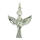 Angel of Protection Moonstone Sterling Silver Pendant