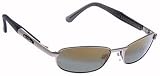 Bolle Sunglasses Mercuria Matte Silver Frame with Polarized Cactus Lenses by
