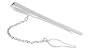 Sterling silver tie slide with partial engraved pattern