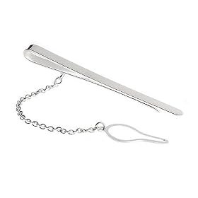 Sterling silver tie slide with partial engraved pattern by Cufflinks House