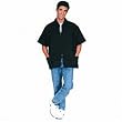 Scalpmaster Poly/Cotton Barber Jacket Extra Large Zipper Black