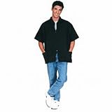 Scalpmaster Poly/Cotton Barber Jacket Extra Large Zipper Black